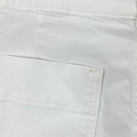 J.Crew Petite Sailor Slim Wide Leg Jean High Rise Gold Buttons White US 29P NWT - Picture 15 of 15